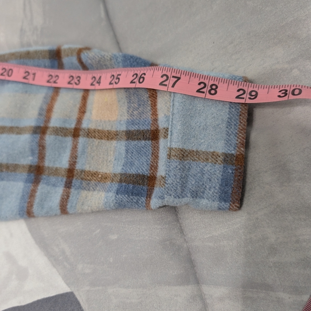 Ford Blue and Brown Plaid (Flannel) Button Up Shirt - Picture 8 of 10